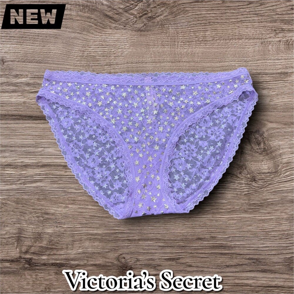 New NWT Victoria’s Secret Lace Bikini Panty – Purple Mauve – Size Medium